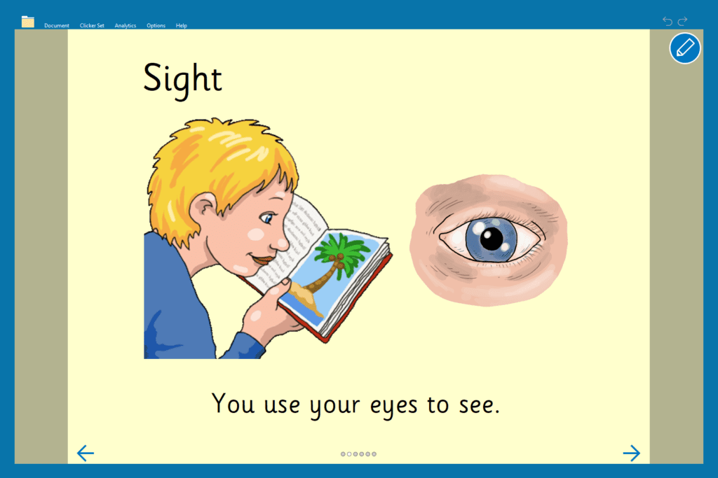 The Five Senses - Read It Yourself - Clicker Book KS1 subject learning 2