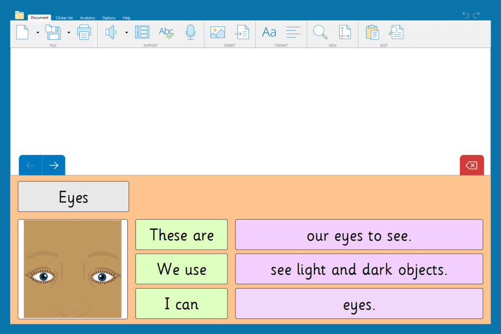 Body Parts and Senses - Clicker Connect KS1 subject learning 5