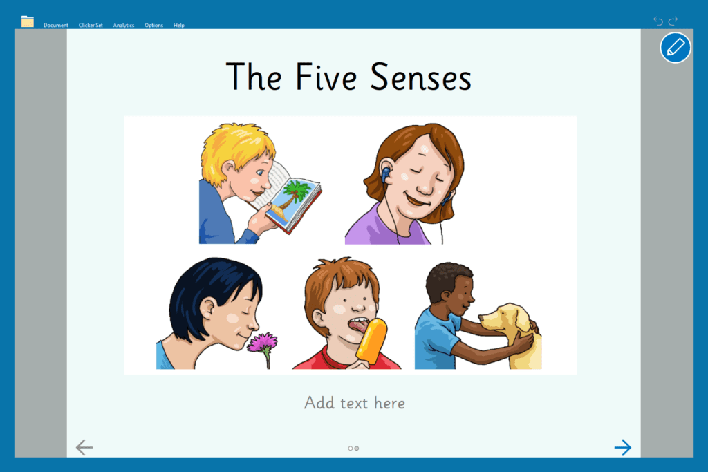 The Five Senses - Make a Book One - Clicker Book