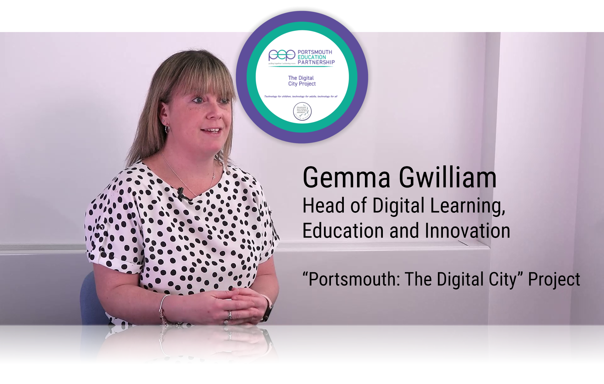 An photo of Gemma Gwillam Head of Digital Learning, Education and Innovation for the &ldquo;Portsmouth: The Digital City&rdquo; Project.