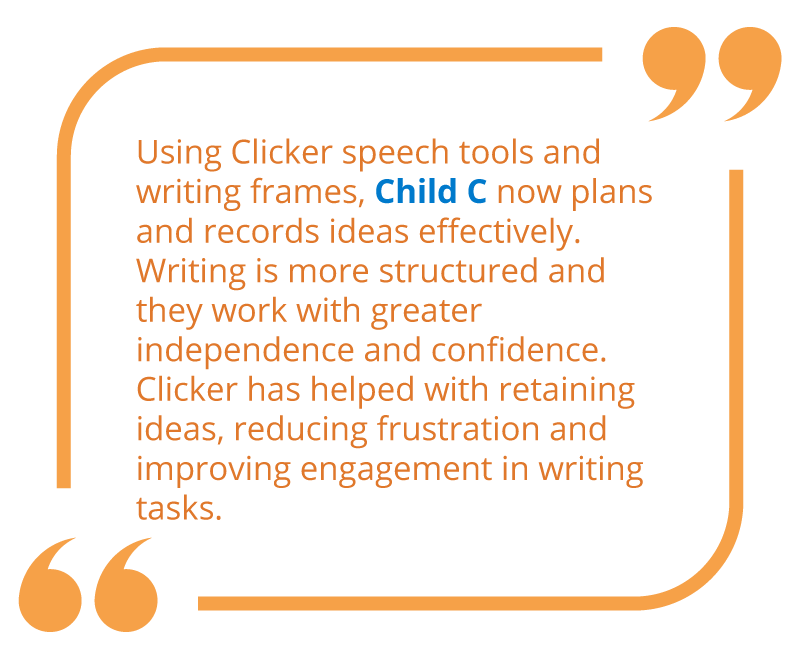 A post-assessment comment for Child C.